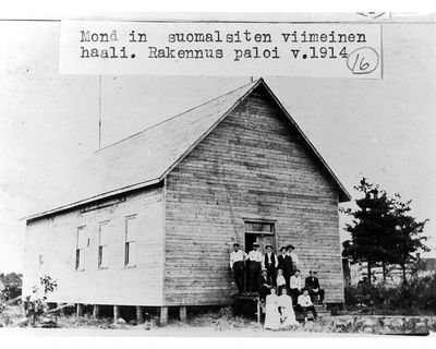 The last Finnish Hall in the Mond townsite.  Burned in 1914.
